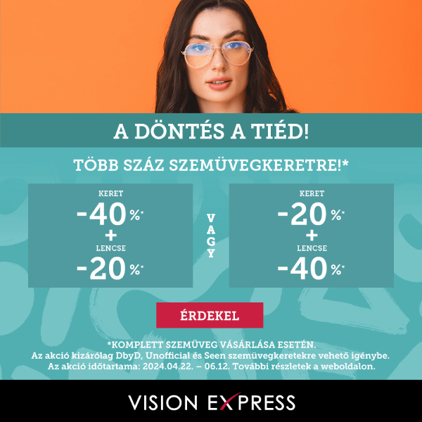 Vision Express: 40% kedvezmény