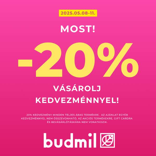 Budmil: 20% kedvezmény