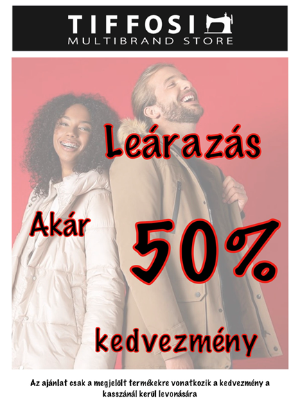Tiffosi: Akár 50% kedvezmény