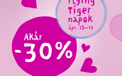 Flying Tiger: Akár 30% kedvezmény